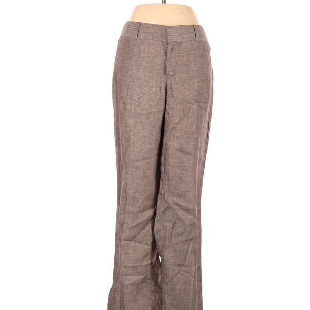 Banana Republic Martin Fit Mid Rise Bootcut Linen Pants 8